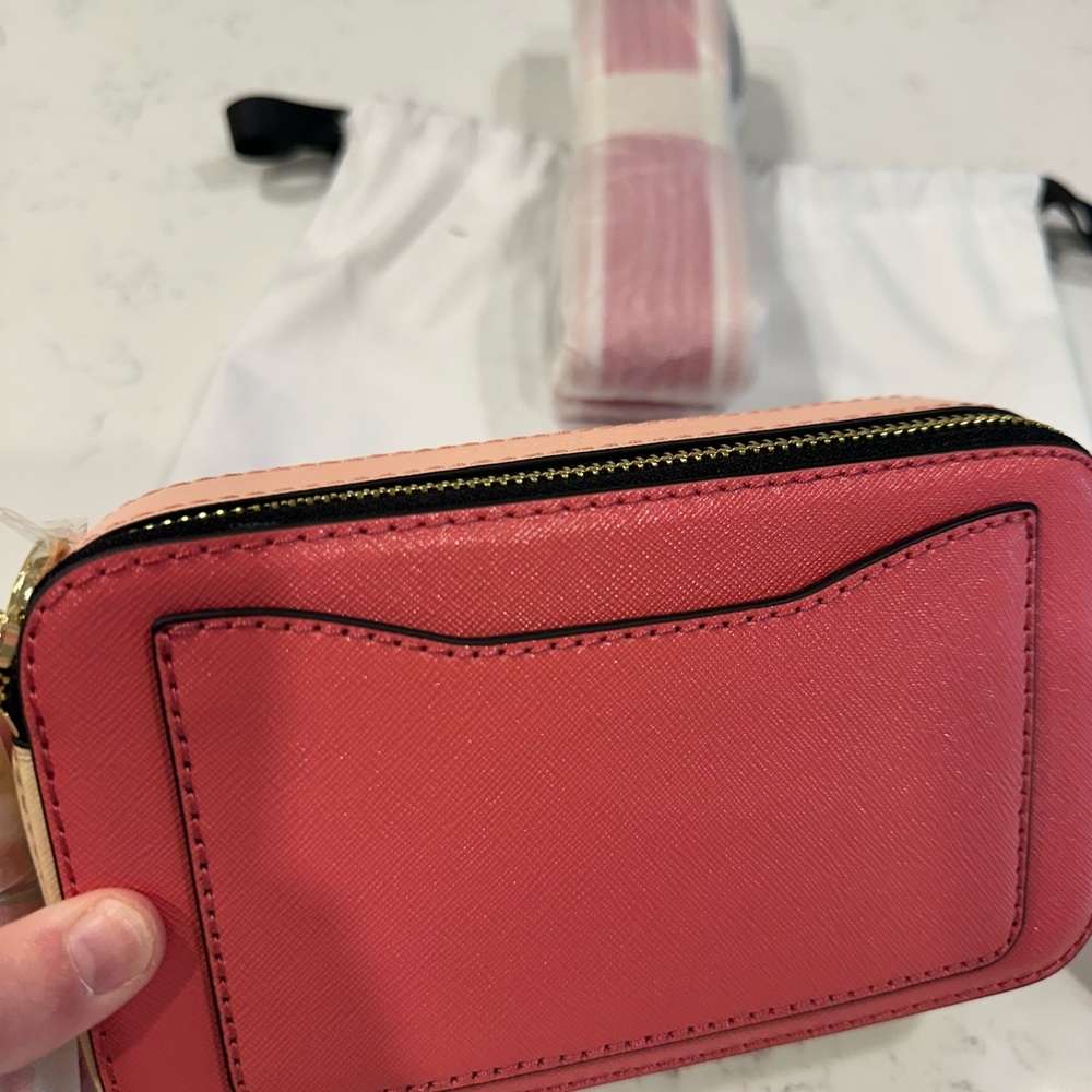 NWT Marc Jacobs Pink & Coral Snapshot Crossbody Bag - Picture 10 of 15
